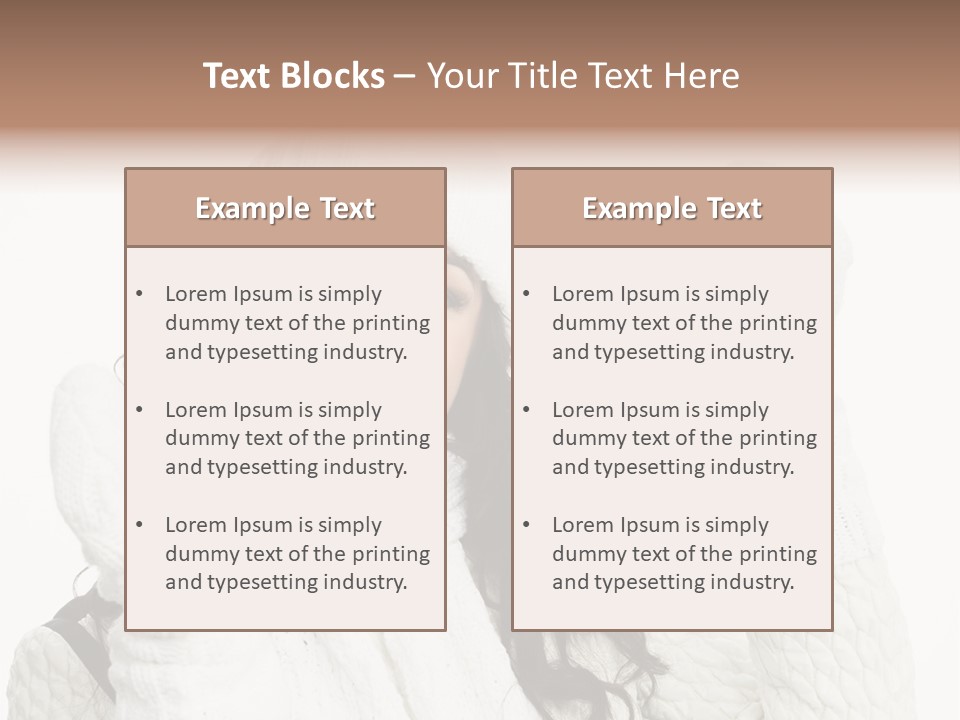 Caucasian Winter Attractive PowerPoint Template