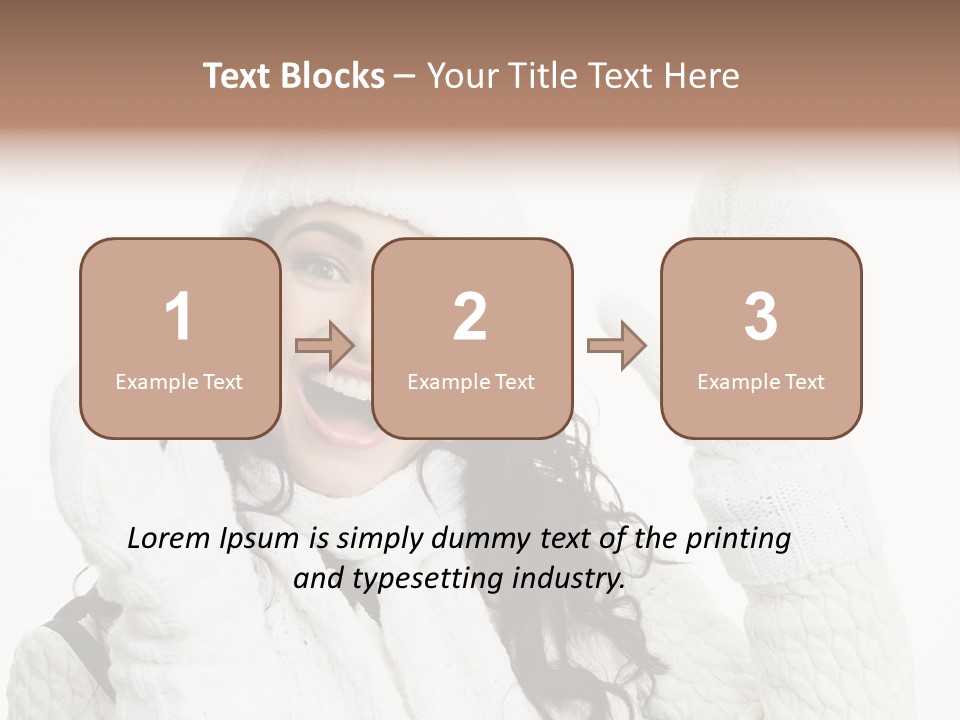 Caucasian Winter Attractive PowerPoint Template