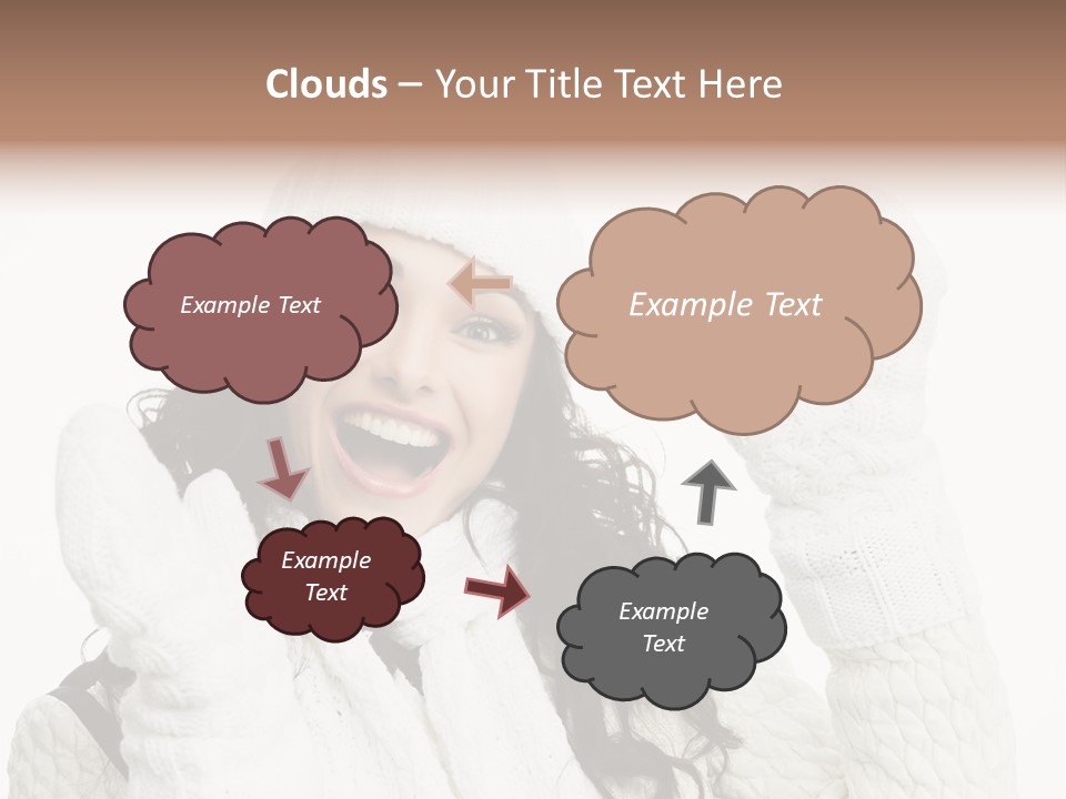 Caucasian Winter Attractive PowerPoint Template