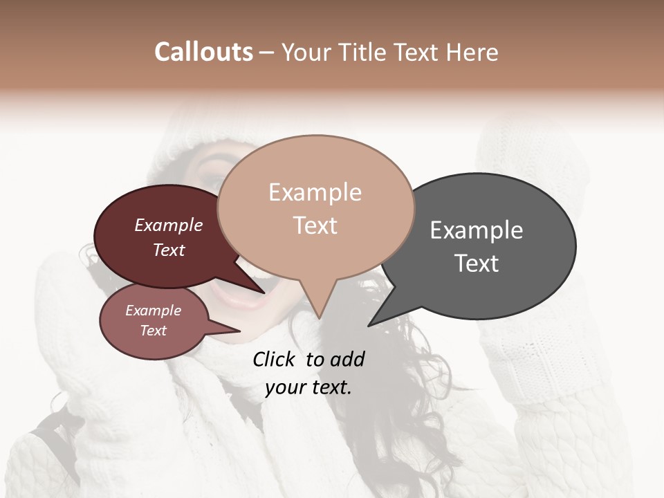 Caucasian Winter Attractive PowerPoint Template