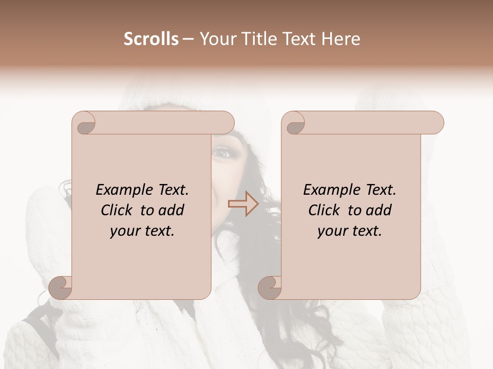 Caucasian Winter Attractive PowerPoint Template