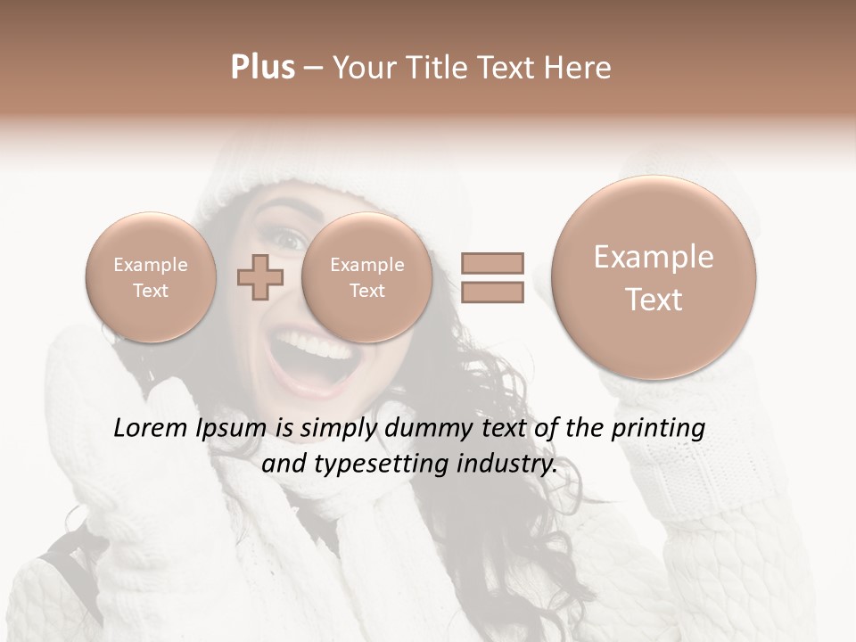 Caucasian Winter Attractive PowerPoint Template