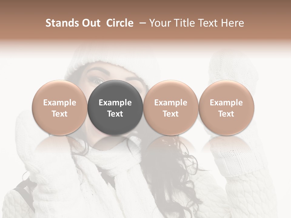 Caucasian Winter Attractive PowerPoint Template