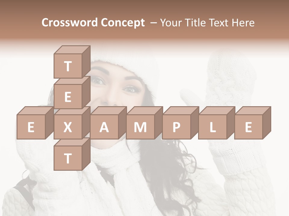 Caucasian Winter Attractive PowerPoint Template