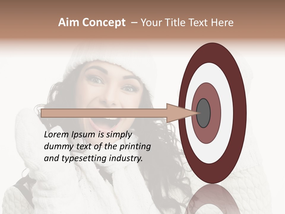 Caucasian Winter Attractive PowerPoint Template