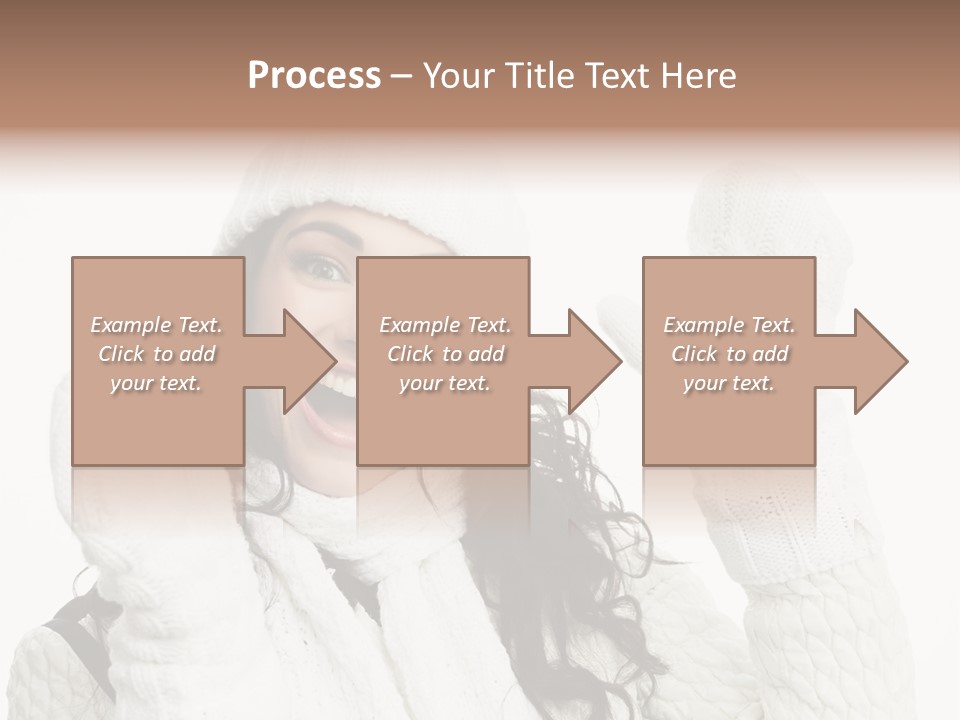 Caucasian Winter Attractive PowerPoint Template
