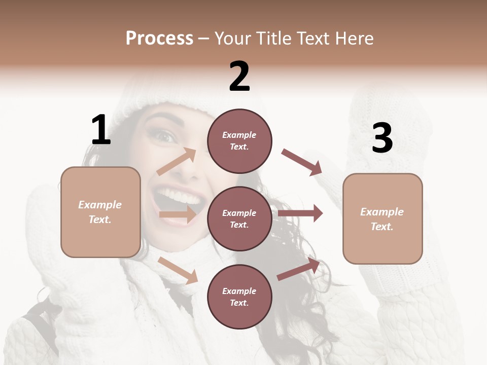 Caucasian Winter Attractive PowerPoint Template