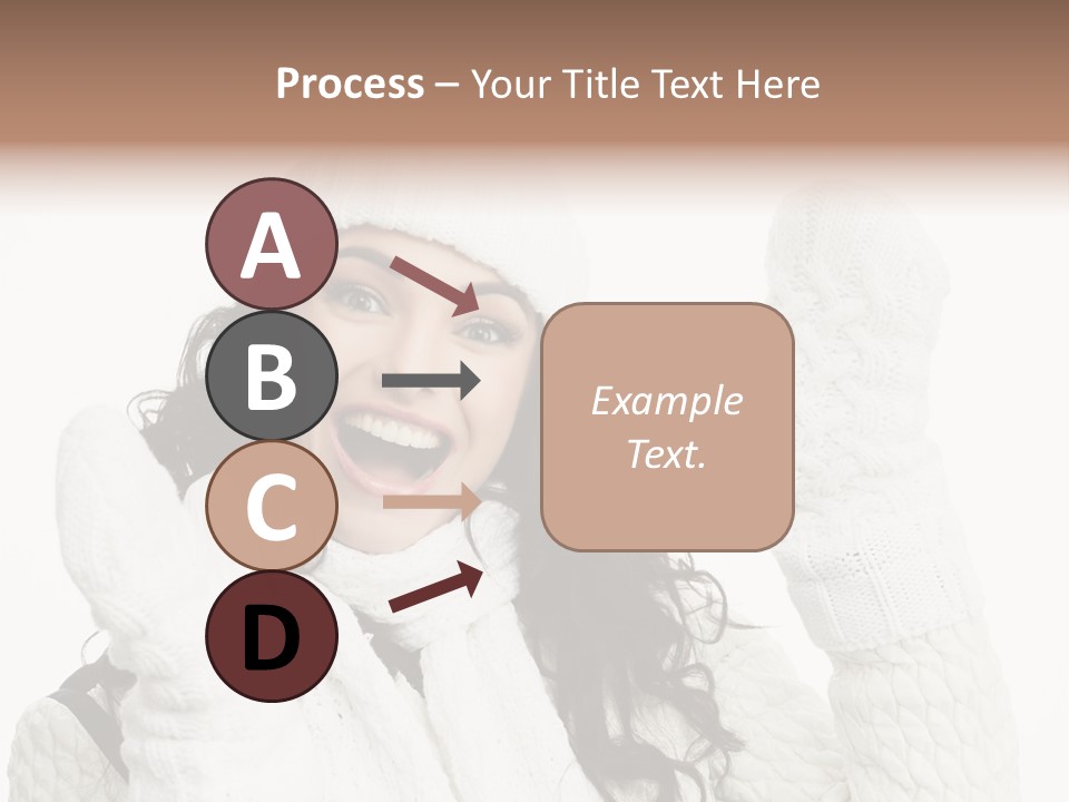 Caucasian Winter Attractive PowerPoint Template