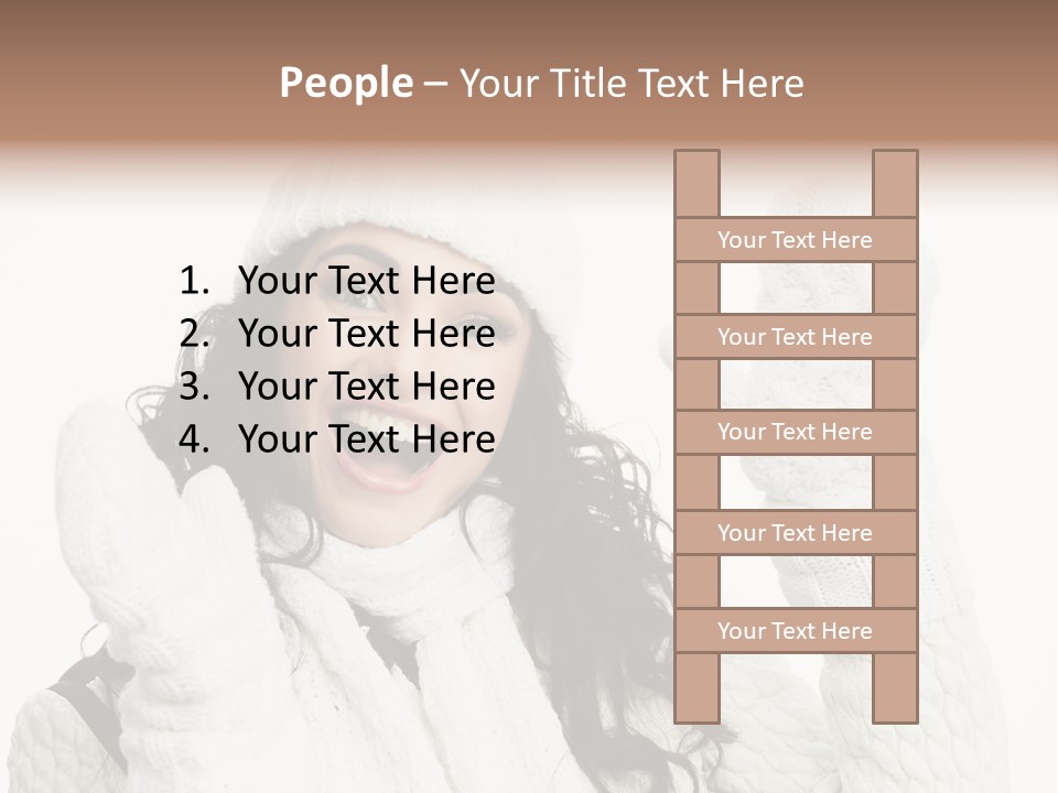 Caucasian Winter Attractive PowerPoint Template