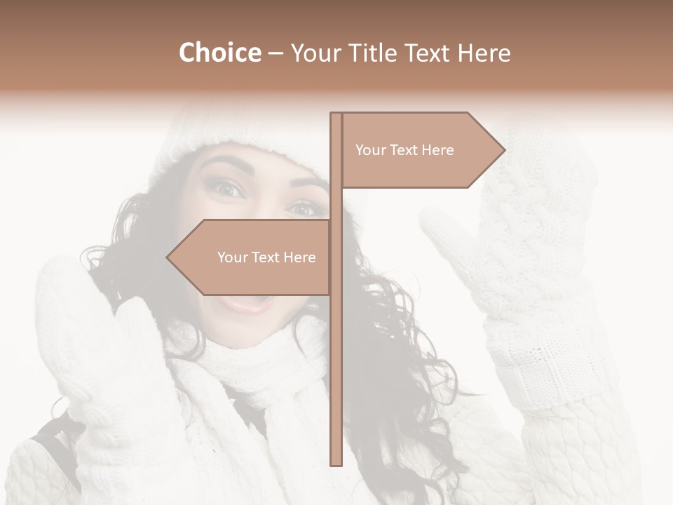 Caucasian Winter Attractive PowerPoint Template