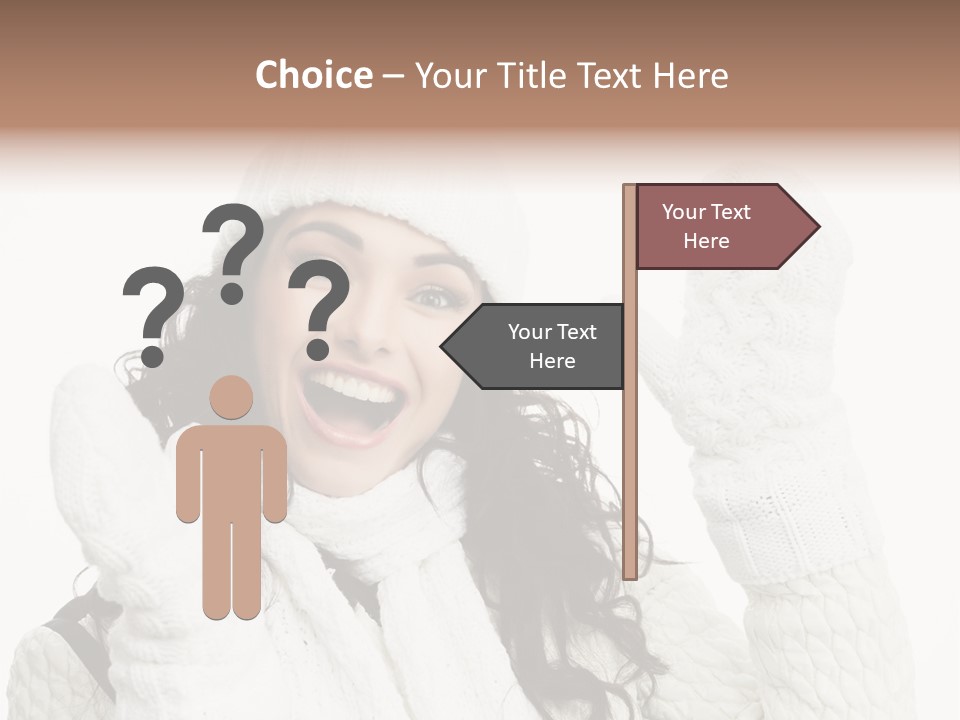 Caucasian Winter Attractive PowerPoint Template