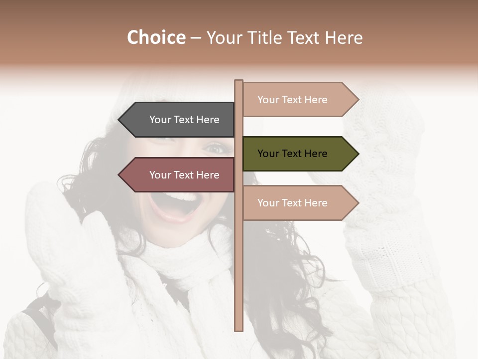 Caucasian Winter Attractive PowerPoint Template