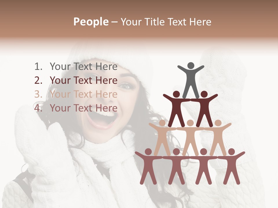 Caucasian Winter Attractive PowerPoint Template