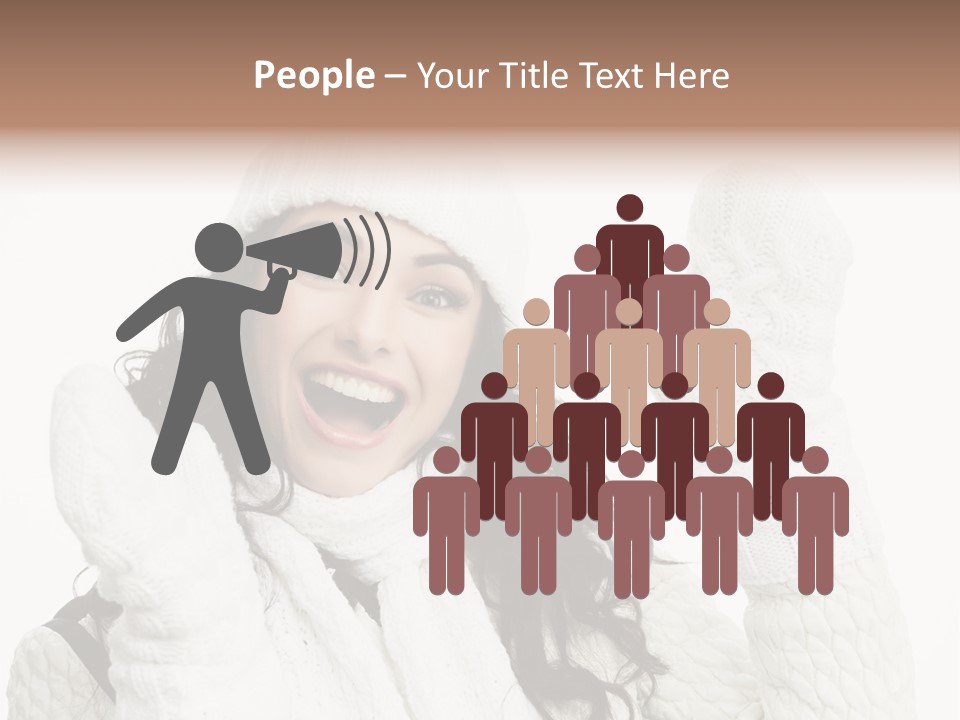 Caucasian Winter Attractive PowerPoint Template