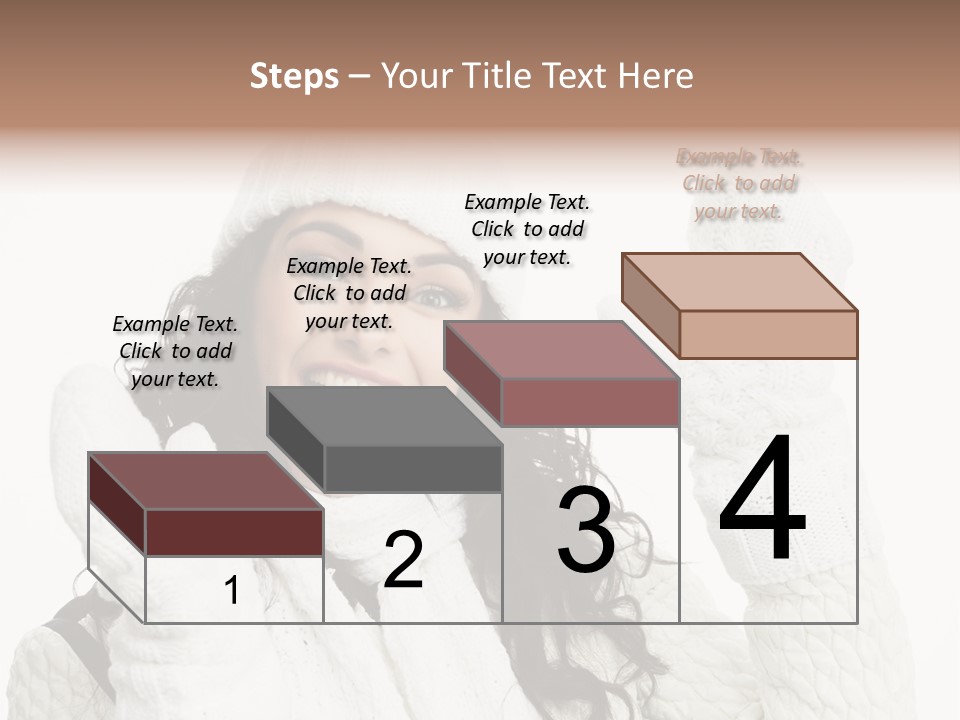 Caucasian Winter Attractive PowerPoint Template