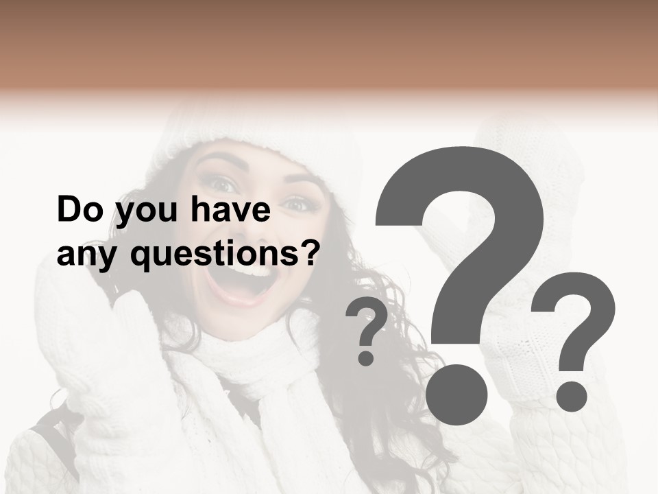 Caucasian Winter Attractive PowerPoint Template