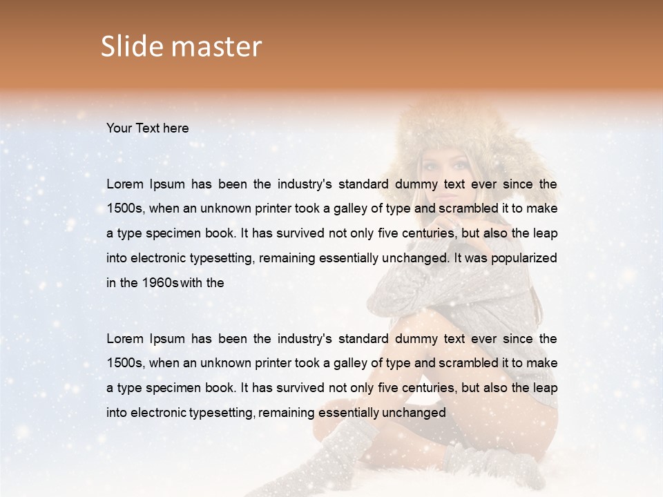 Warm Y Snow PowerPoint Template