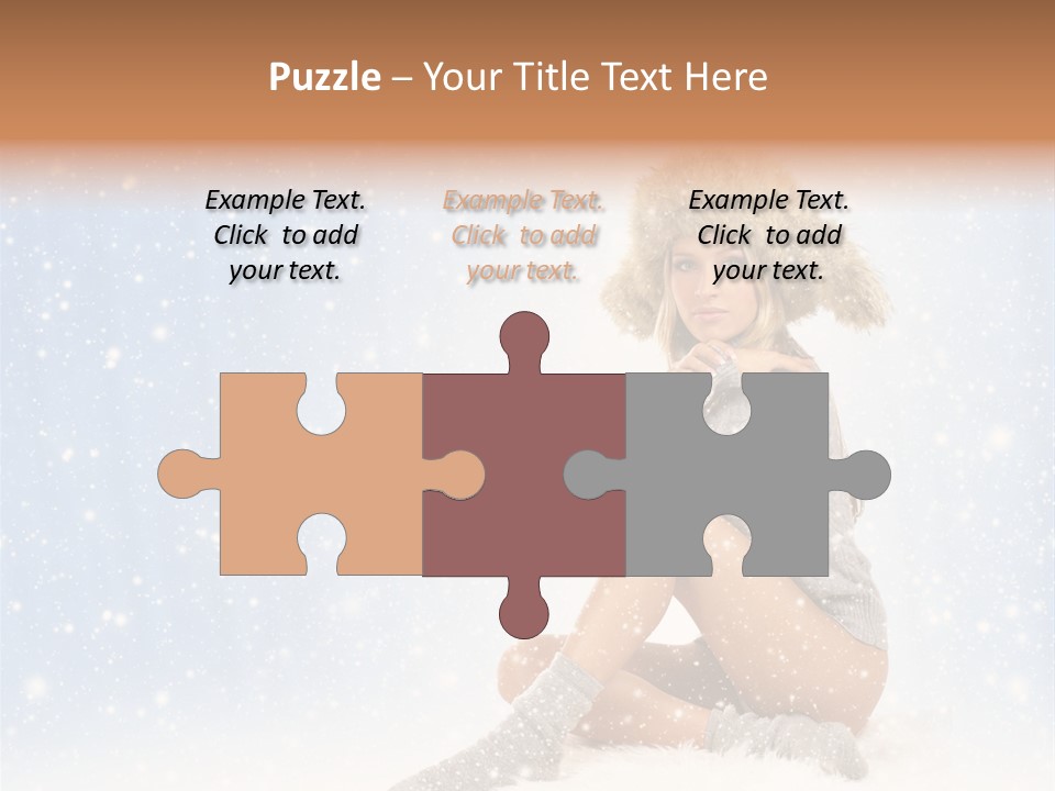Warm Y Snow PowerPoint Template