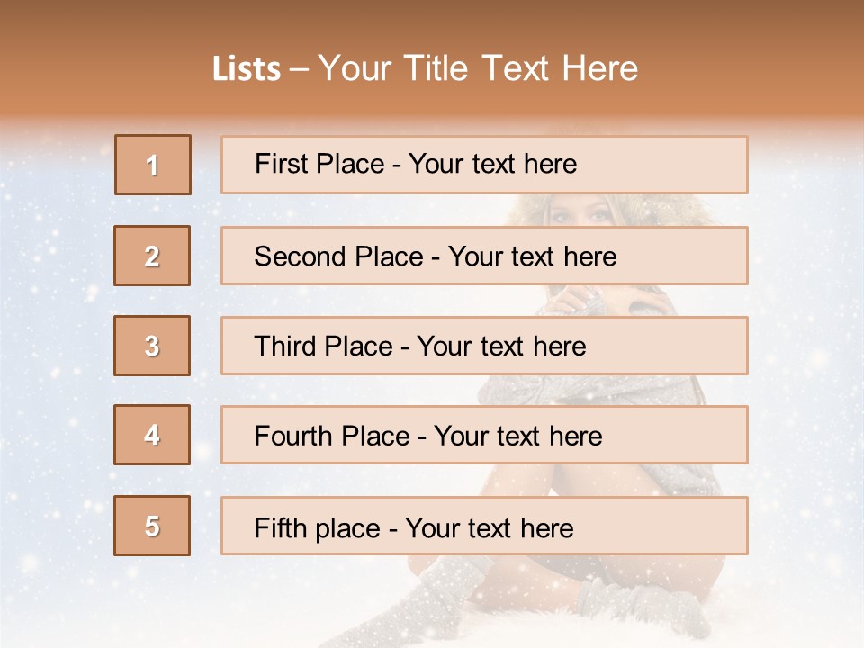 Warm Y Snow PowerPoint Template