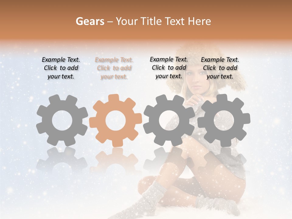 Warm Y Snow PowerPoint Template