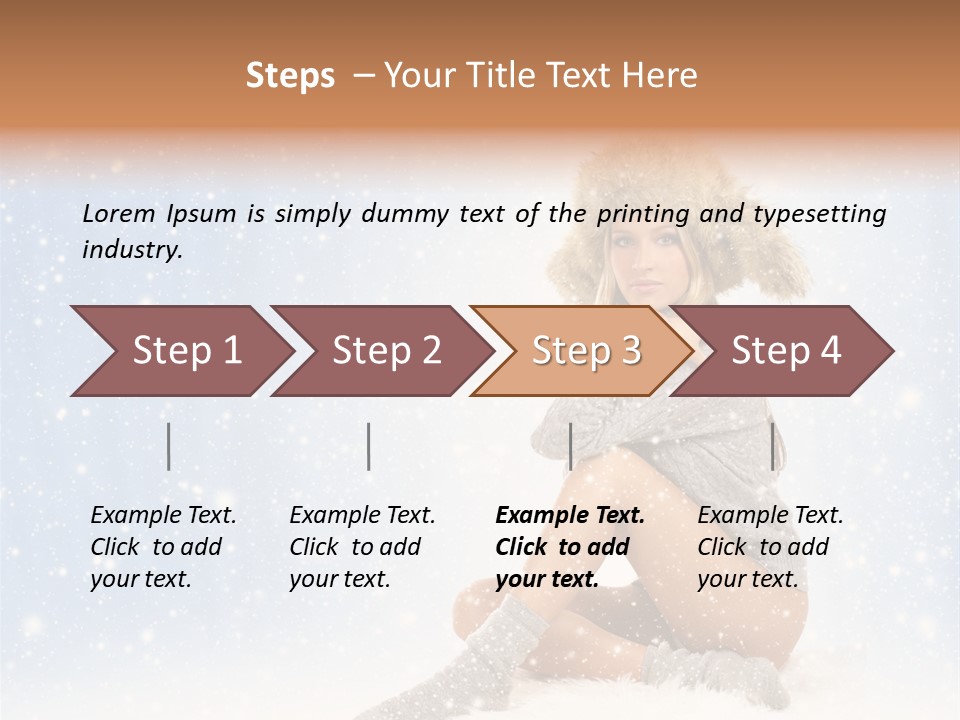 Warm Y Snow PowerPoint Template