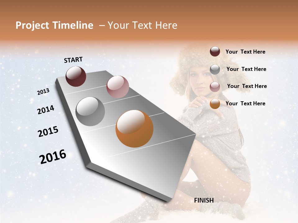 Warm Y Snow PowerPoint Template