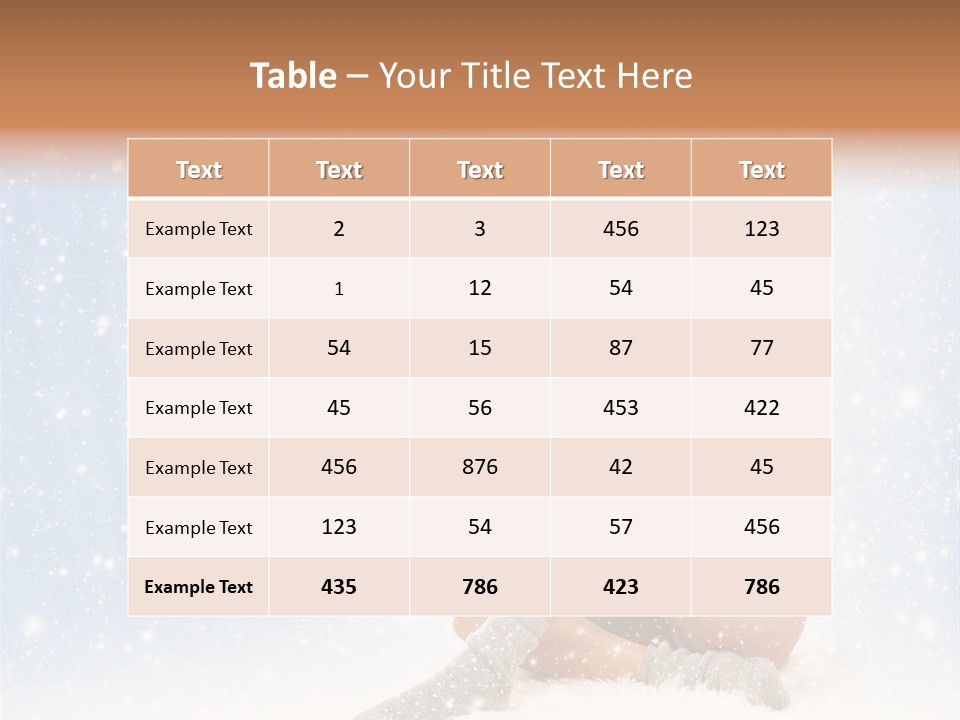 Warm Y Snow PowerPoint Template