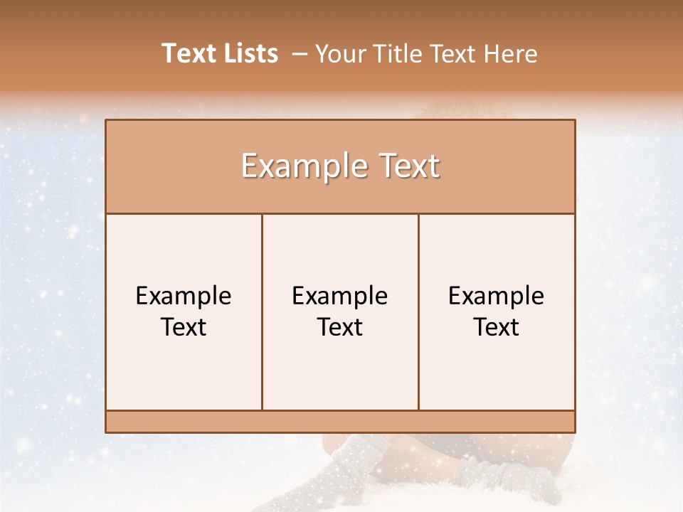 Warm Y Snow PowerPoint Template