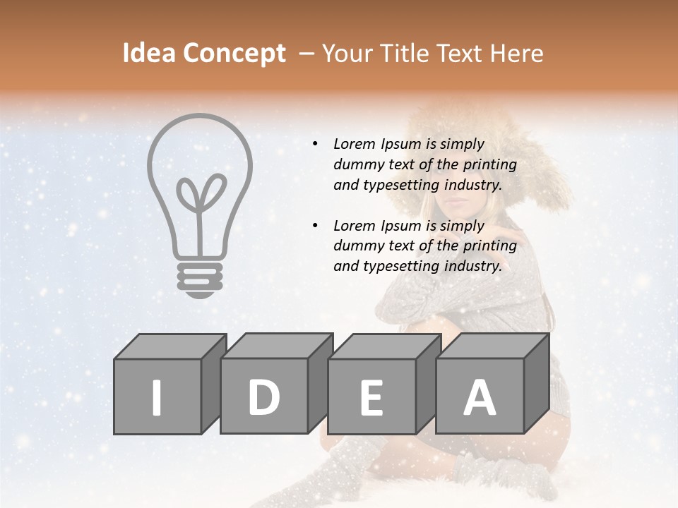 Warm Y Snow PowerPoint Template