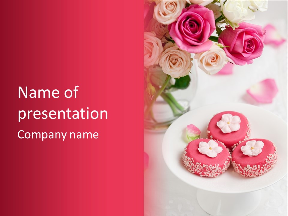 Closeup Fresh Icing PowerPoint Template