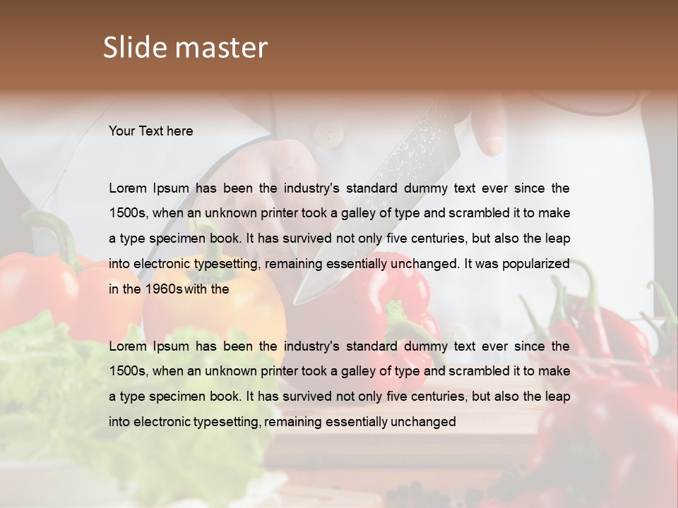 Indoors Foodstuff Vegs PowerPoint Template