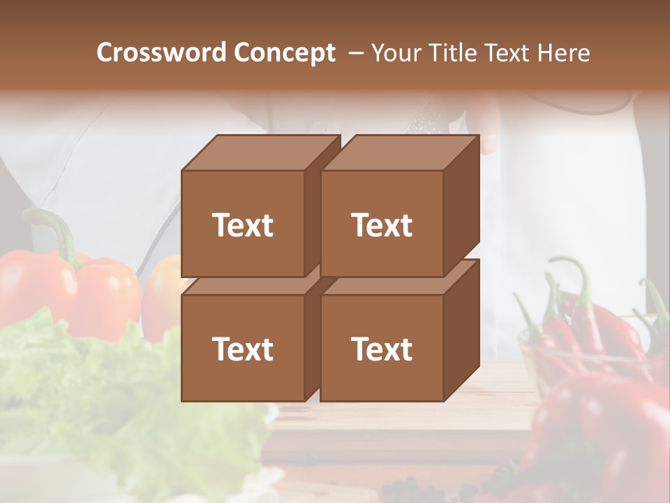 Indoors Foodstuff Vegs PowerPoint Template