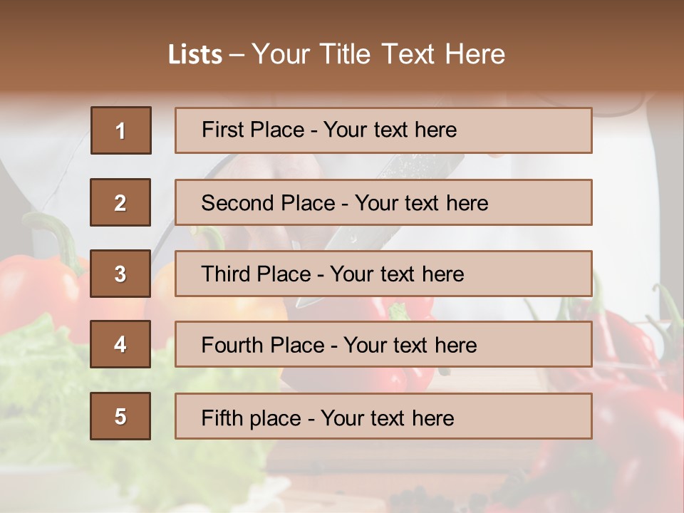 Indoors Foodstuff Vegs PowerPoint Template
