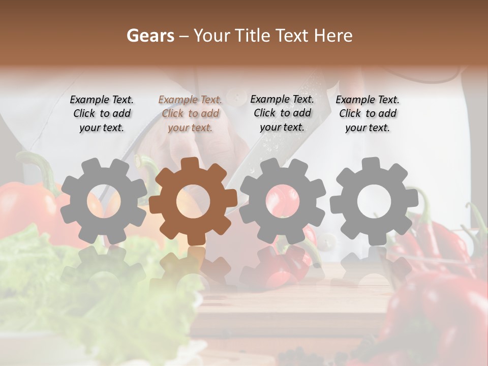 Indoors Foodstuff Vegs PowerPoint Template