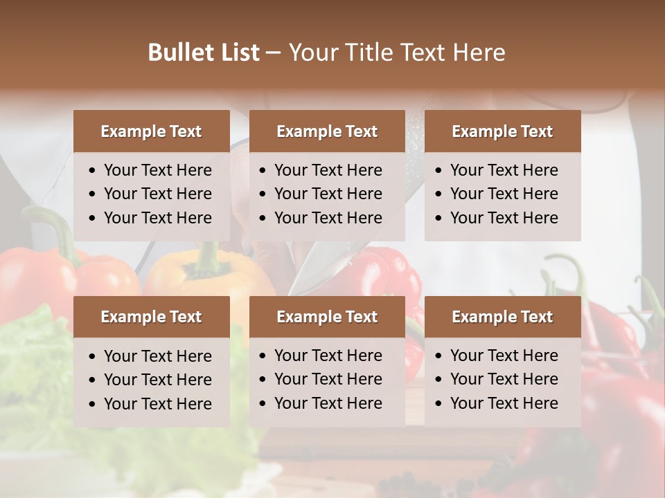 Indoors Foodstuff Vegs PowerPoint Template