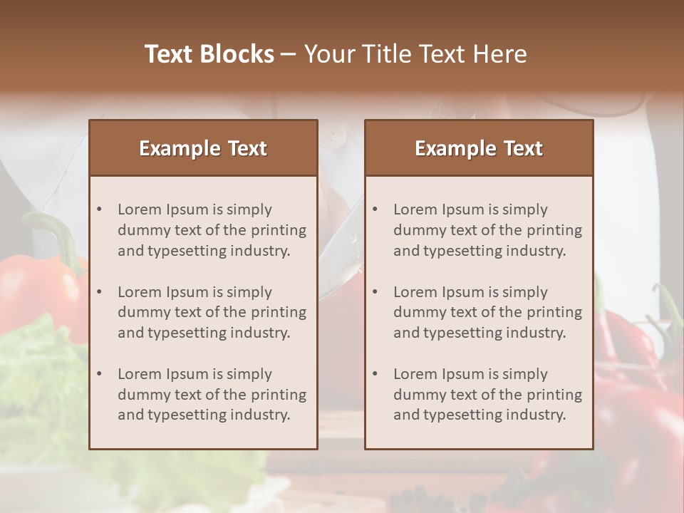 Indoors Foodstuff Vegs PowerPoint Template