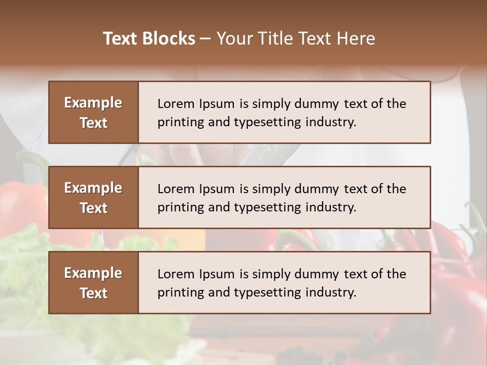 Indoors Foodstuff Vegs PowerPoint Template