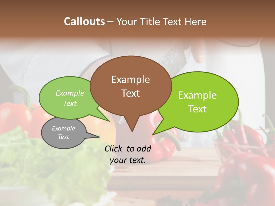 Indoors Foodstuff Vegs PowerPoint Template