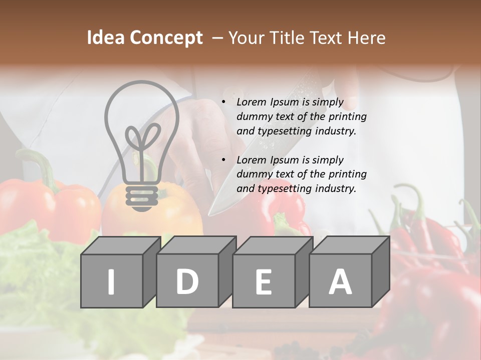 Indoors Foodstuff Vegs PowerPoint Template