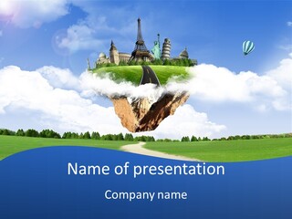 Retro City Isolated PowerPoint Template