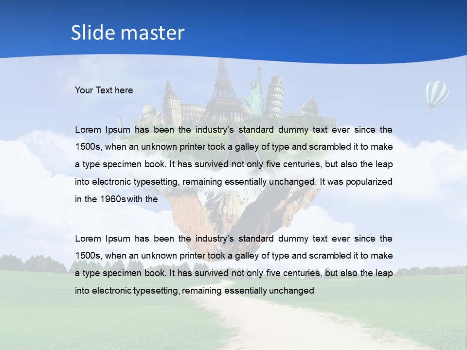 Retro City Isolated PowerPoint Template