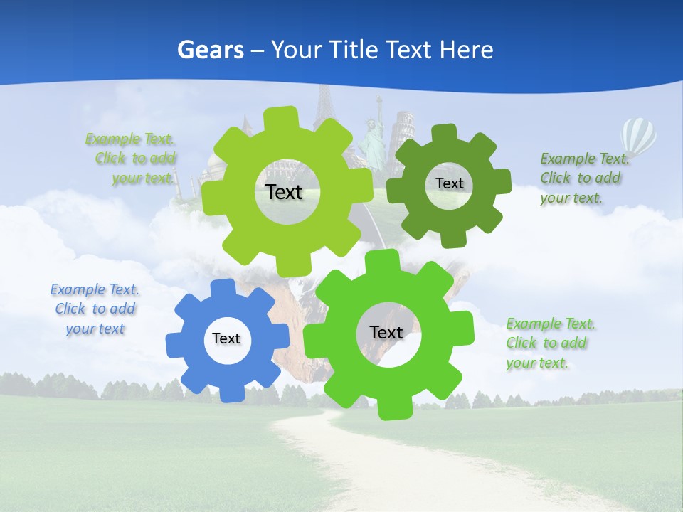 Retro City Isolated PowerPoint Template