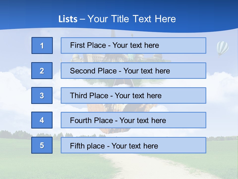Retro City Isolated PowerPoint Template