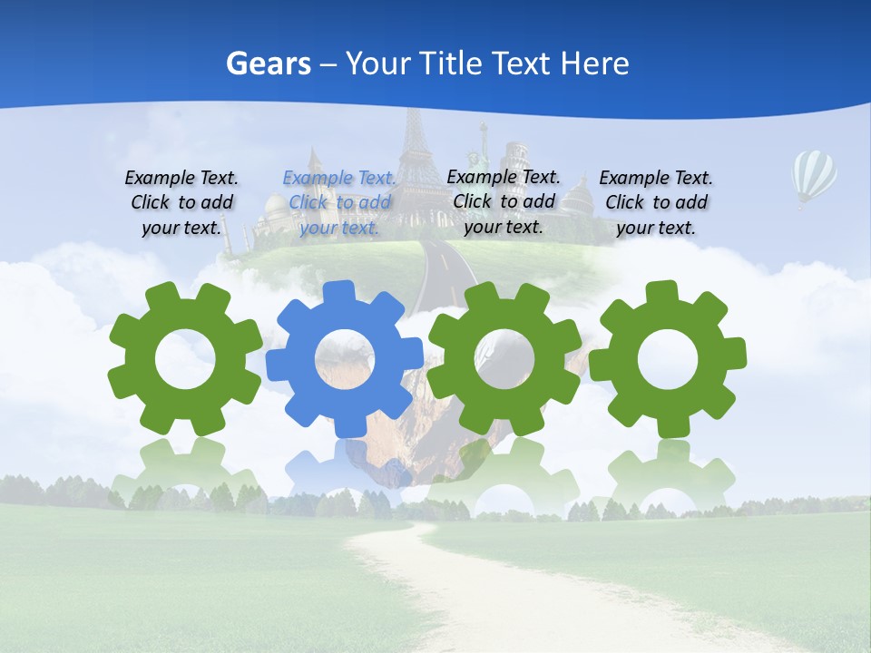 Retro City Isolated PowerPoint Template