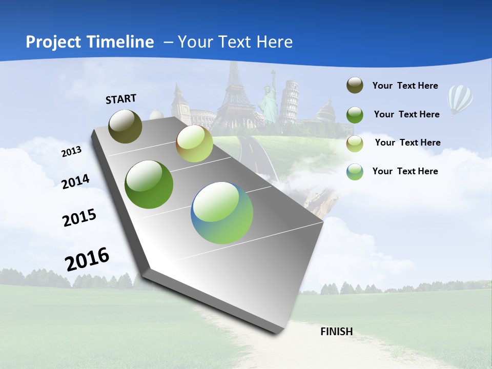 Retro City Isolated PowerPoint Template