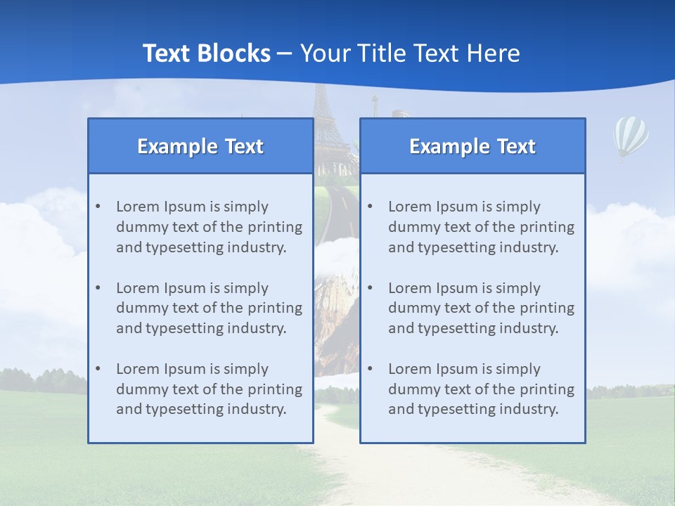Retro City Isolated PowerPoint Template