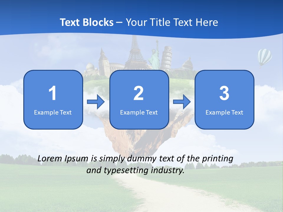 Retro City Isolated PowerPoint Template