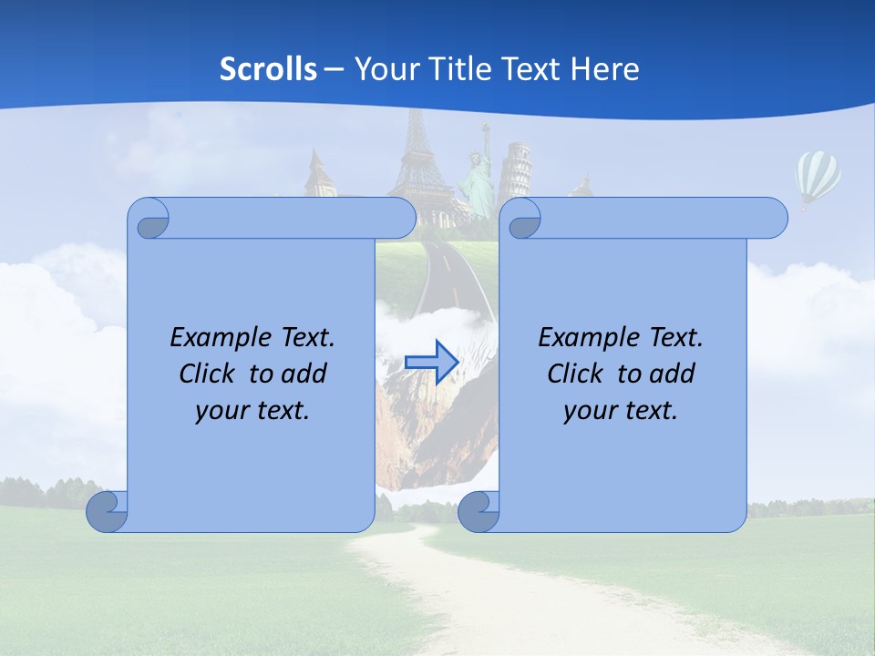 Retro City Isolated PowerPoint Template