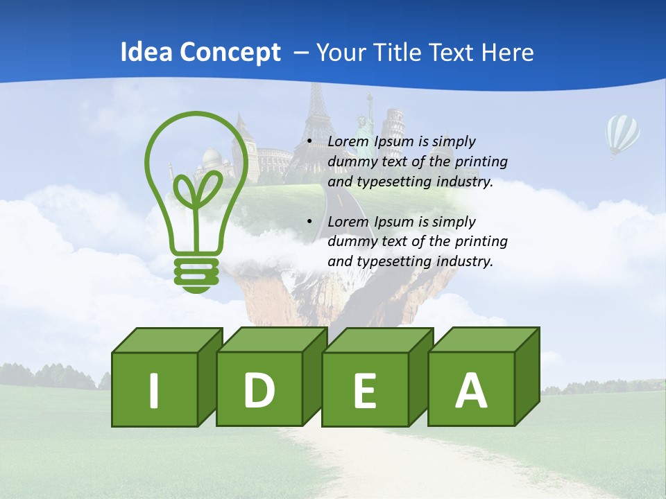 Retro City Isolated PowerPoint Template