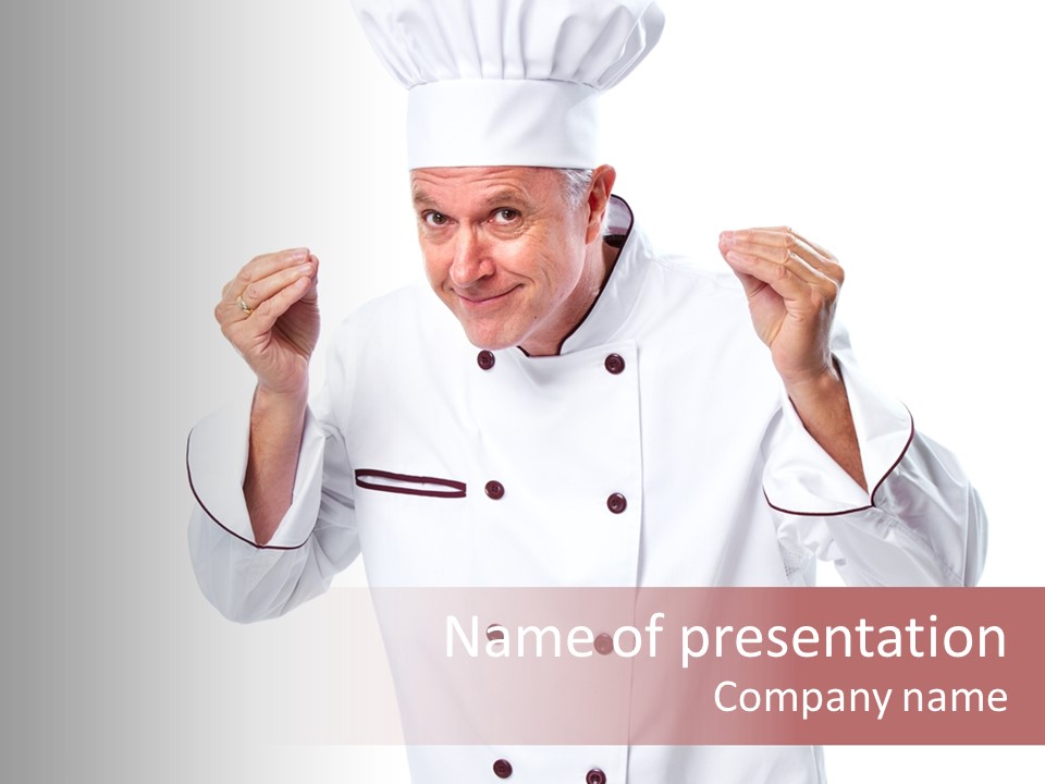 Old Elderly Cooking PowerPoint Template